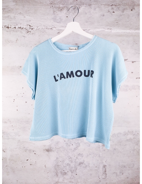 Niebieska koszulka L'amour Piupiuchick używane