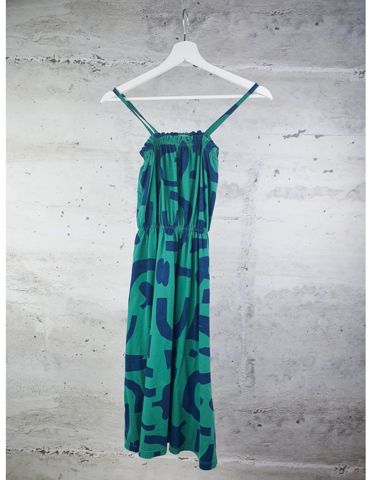 Zielona sukienka we wzory Bobo Choses - 1