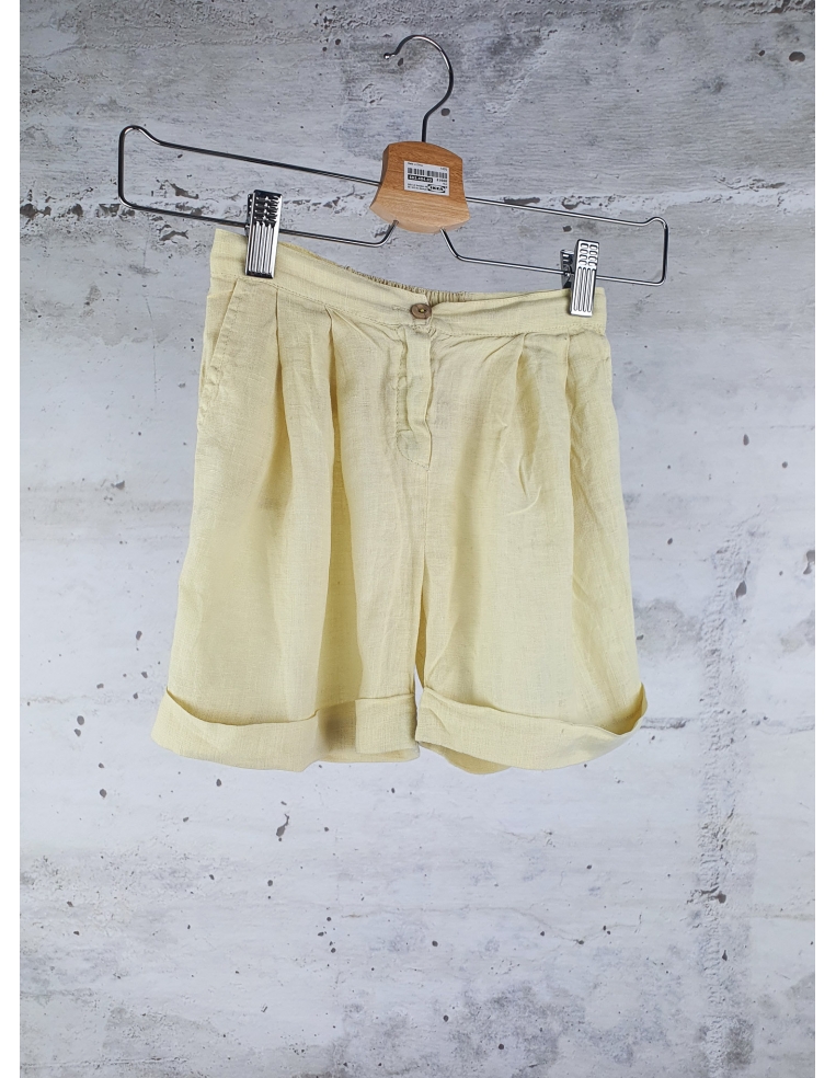 Yellow linen shorts Yellow Pelota - 1