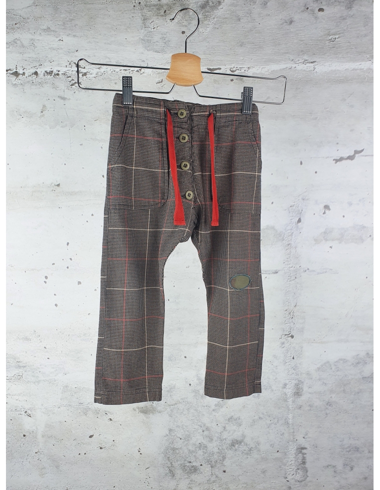 Brown checked trousers Emile et Ida - 1