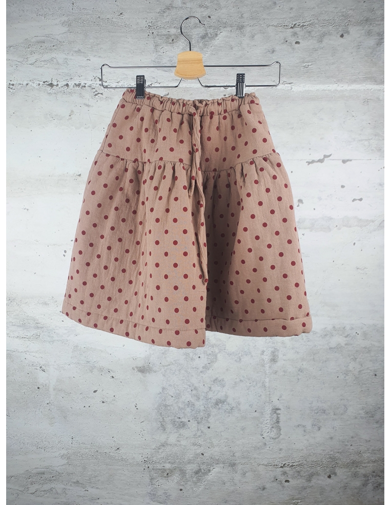 Pink skirt with burgundy dots Guno. - 1