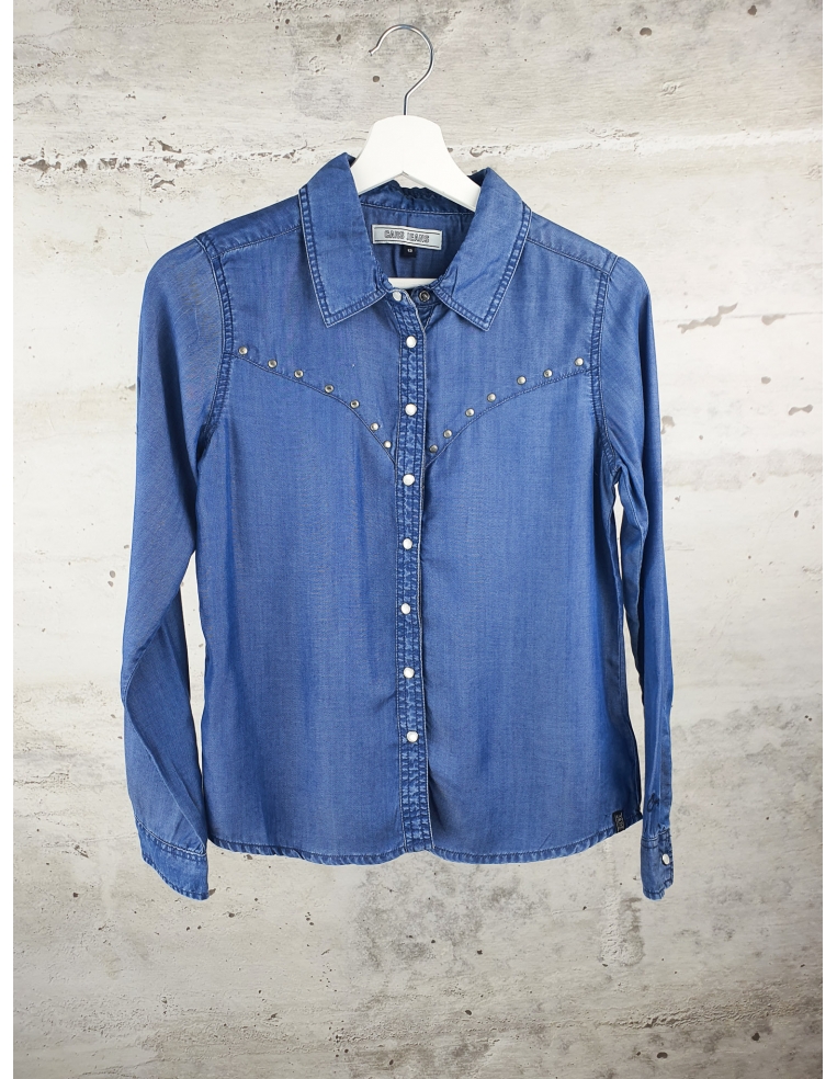 Blue Tencel button up shirt Cars Jeans - 1