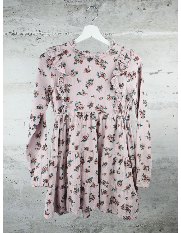 Pink Flower frills dress Tocoto Vintage - 1