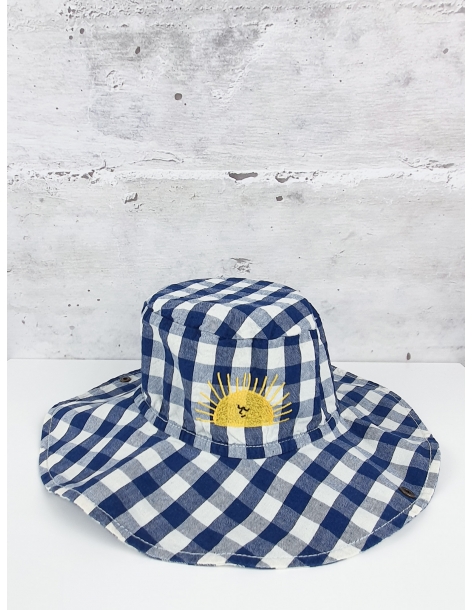 Blue check bucket hat Bobo Choses - 1