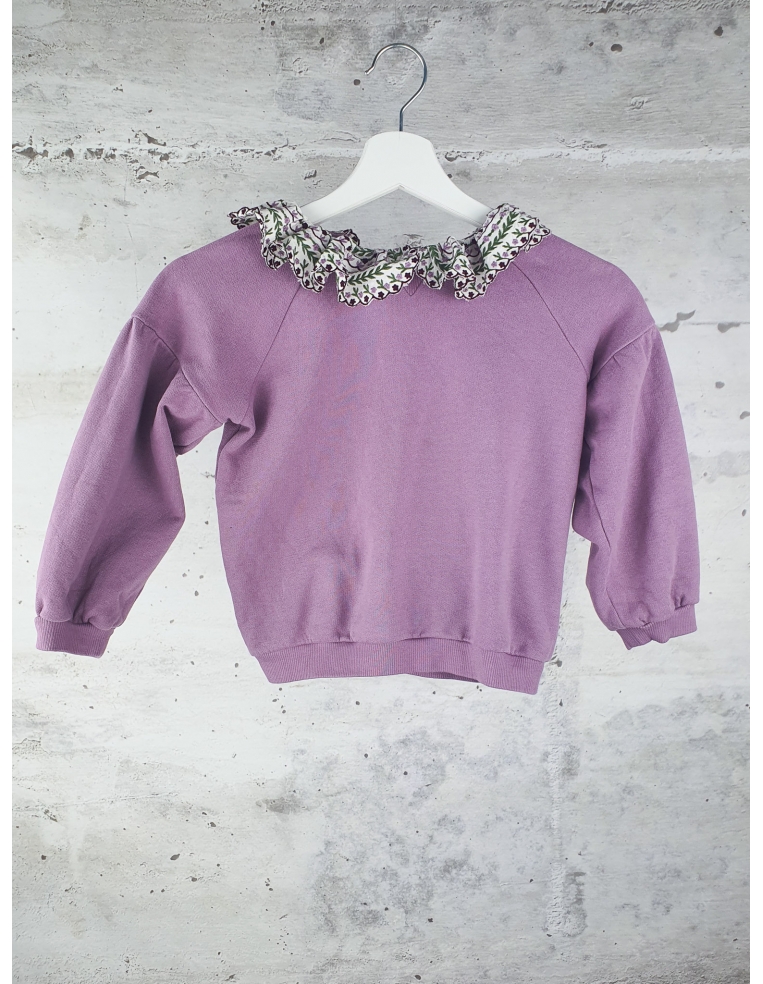 Purple frilled collar sweatshirt Emile et Ida - 1