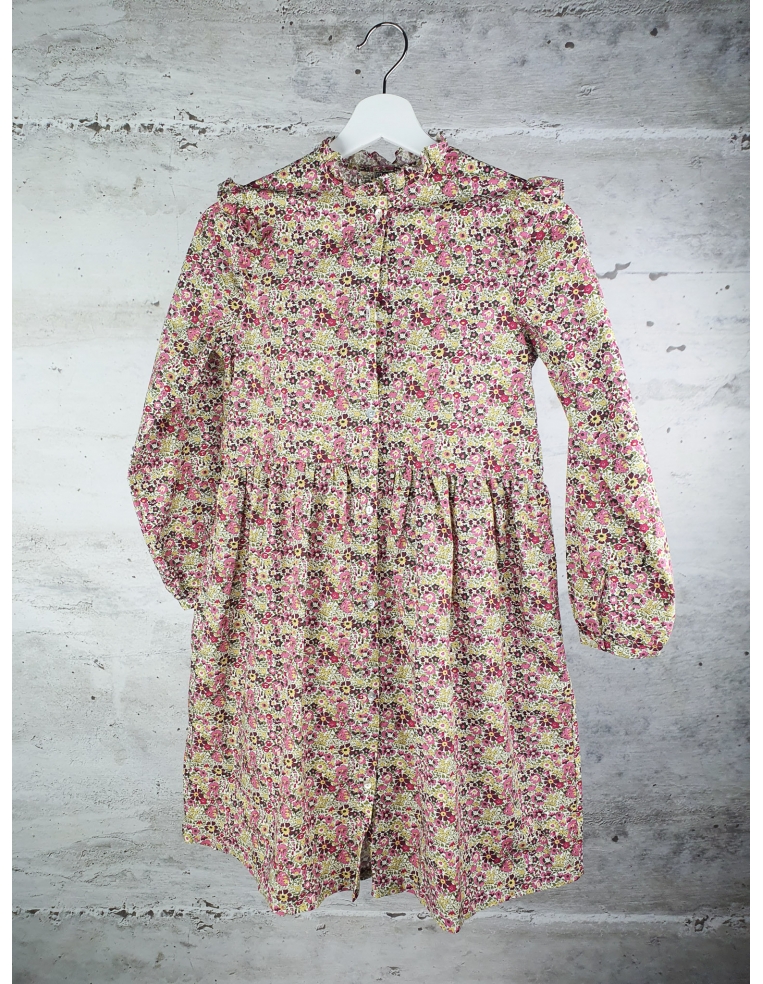 Multi floral print long sleeve dress Bonton - 1