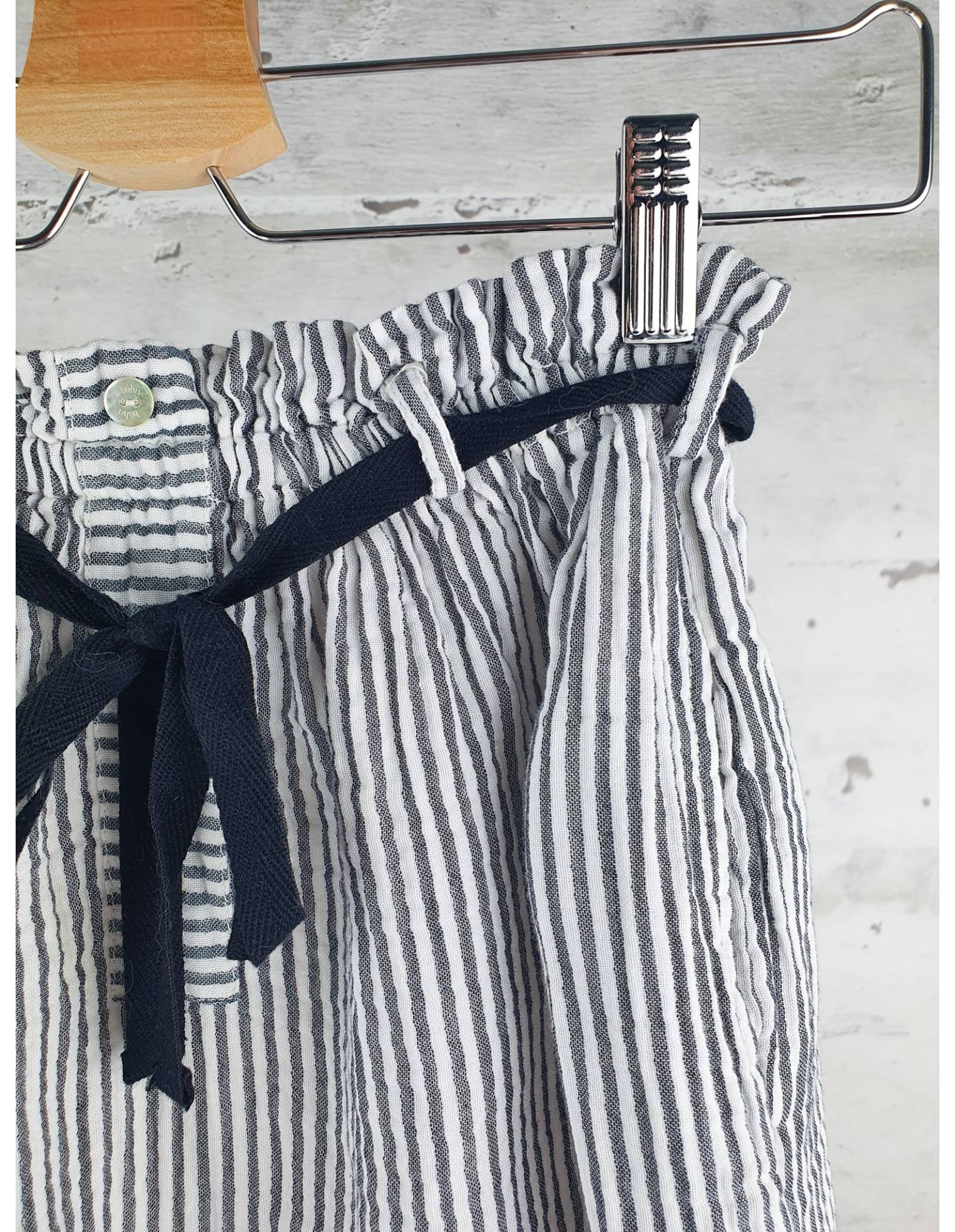 Black and white striped clearance jean skirt