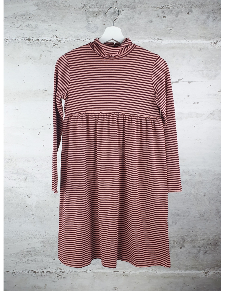 Pink stripe dress with turtle neck Babe & Tess - 1