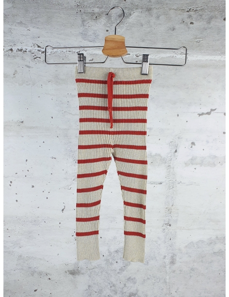Red striped leggings Mabli - 1