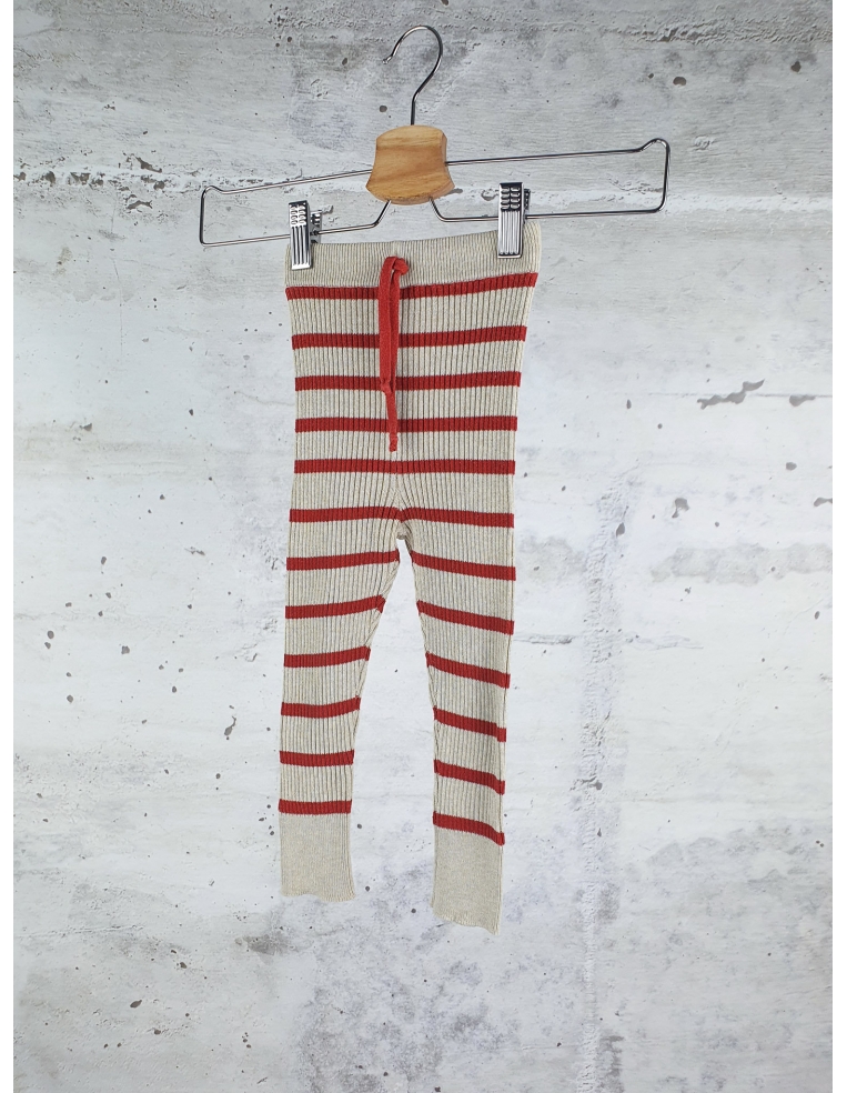 Mabli Red striped leggings Girls - pre-owned