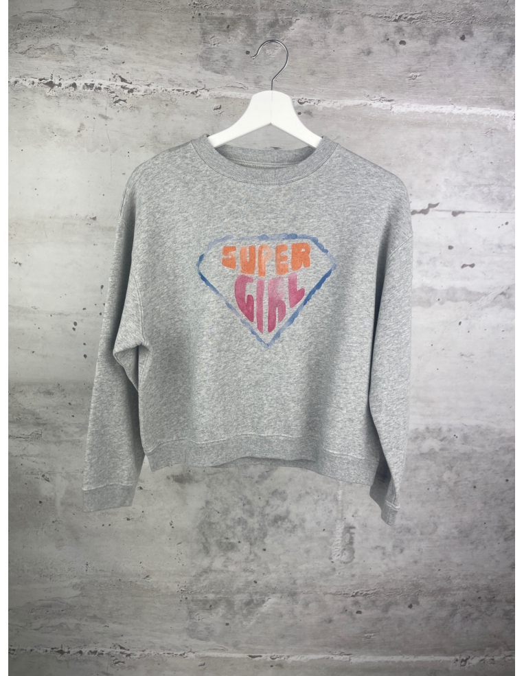 Grey "Super girl" sweatshirt