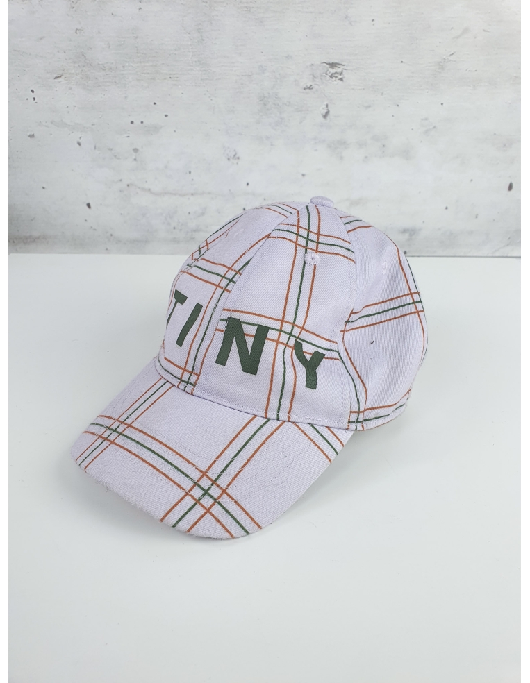 Fioletowa czapka z daszkiem Tiny check