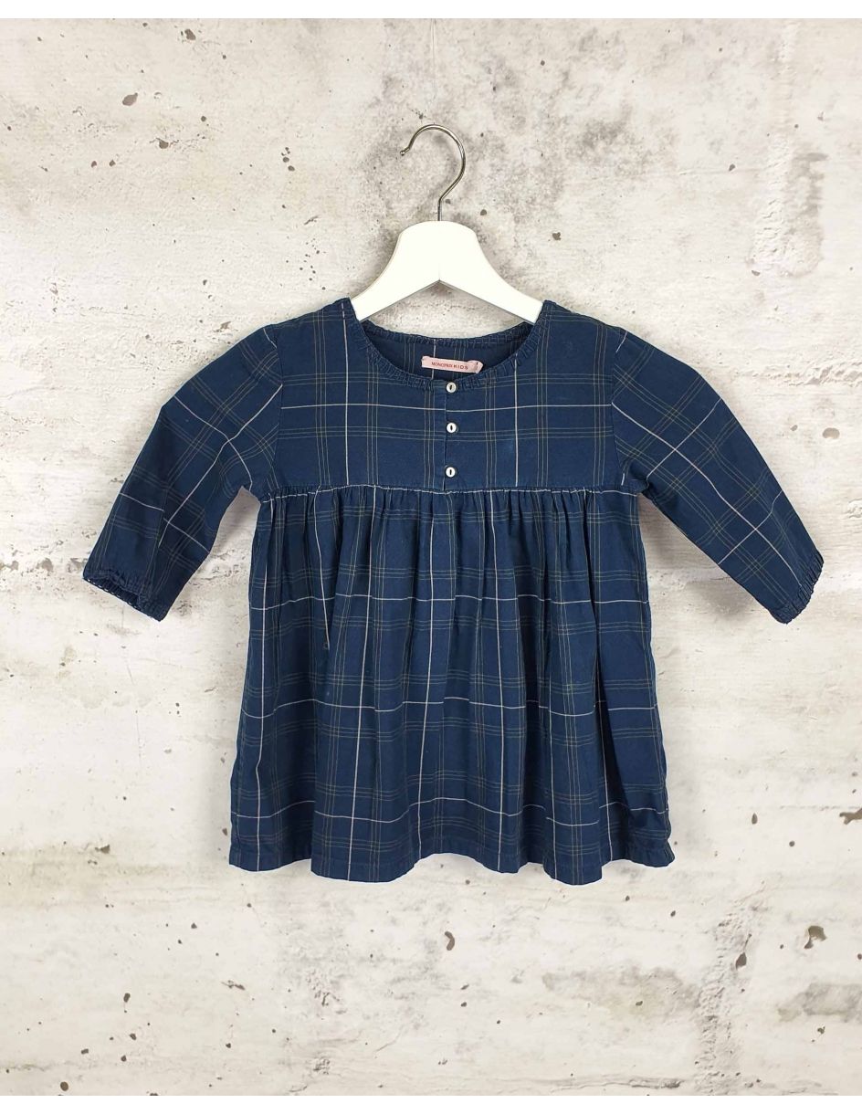A navy blue checked blouse Monoprix Kids - 1