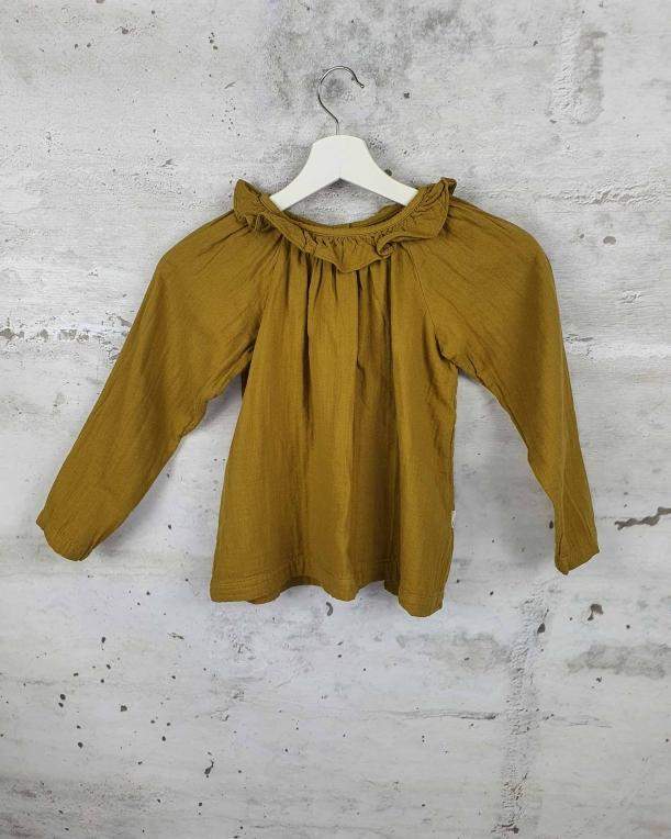 Mustard collar blouse Poudre Organic - 1