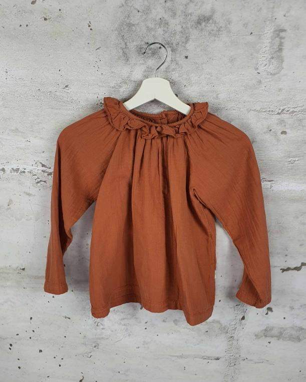 Blouse with ruffles Poudre Organic - 1