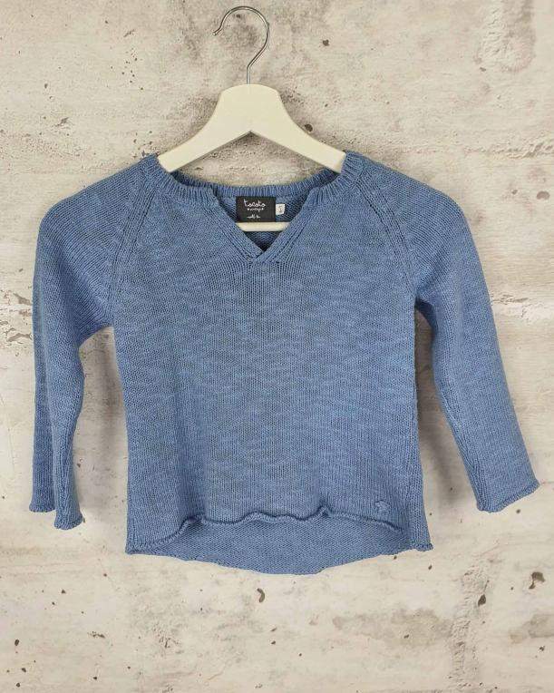 Blue V neck sweater Tocoto Vintage - 1