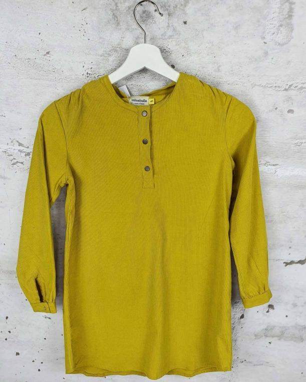 Mustard corduroy dress Minabulle - 1