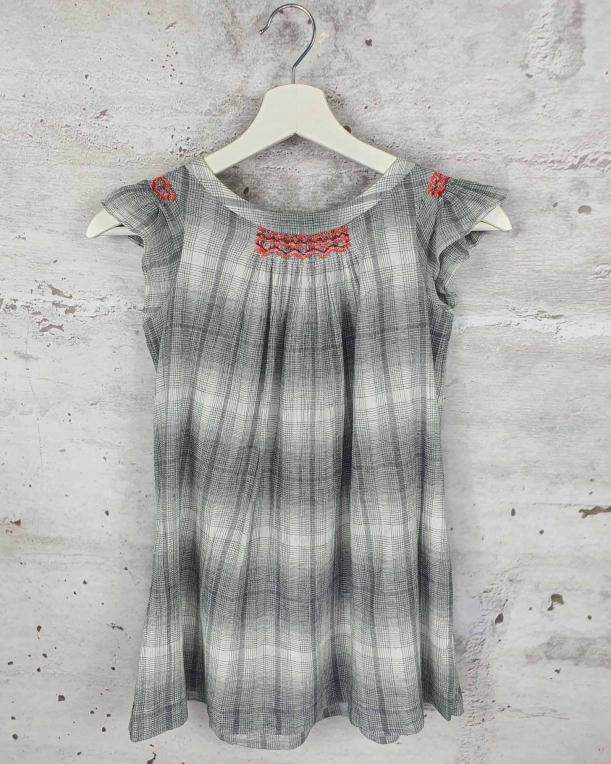 Gray plaid dress Bonpoint - 1