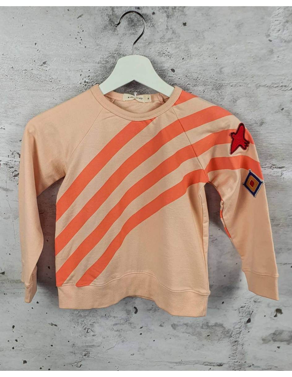 Orange striped sweatschirt Kid + Kind - 1