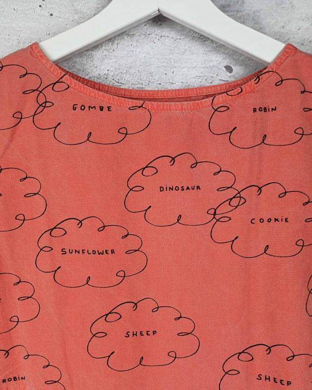 Bobo Choses A red dress with clouds Home -