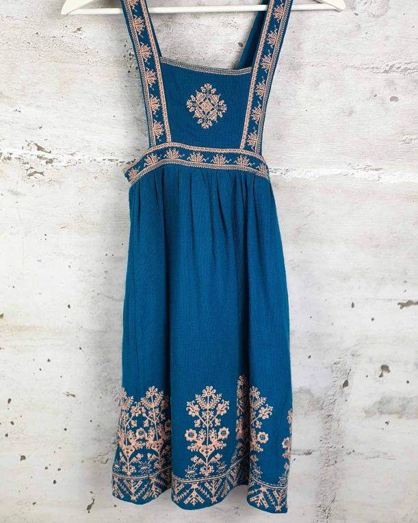 Blue embroidered dress Louise Misha - 1