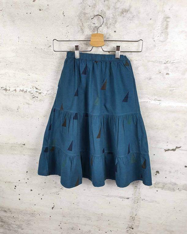Blue Bobo skirt with triangles Bobo Choses - 0