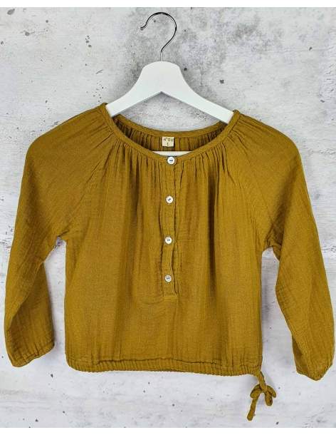 Mustard button up blouse Numero 74 - 1