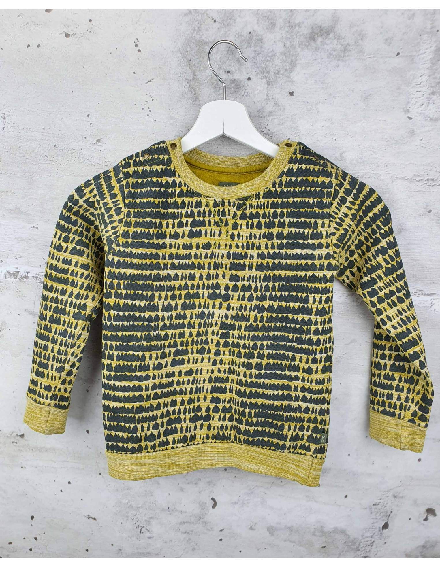 Yellow printed sweatshirt Kids Case - 1
