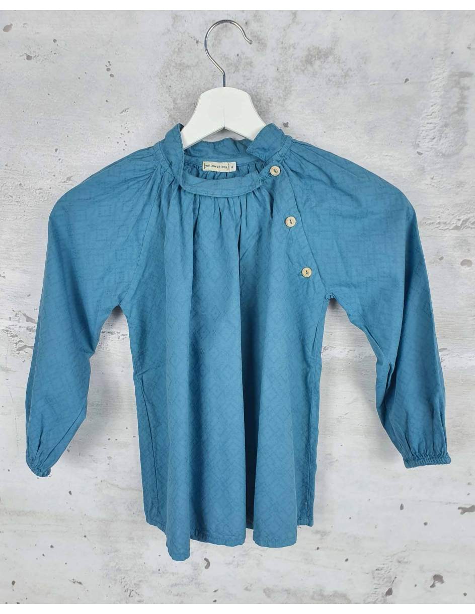 Blue button blouse Yellow Pelota - 1