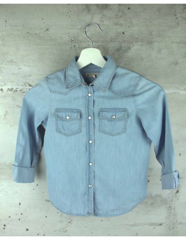 Niebieska koszula jeansowa Bonpoint - 1