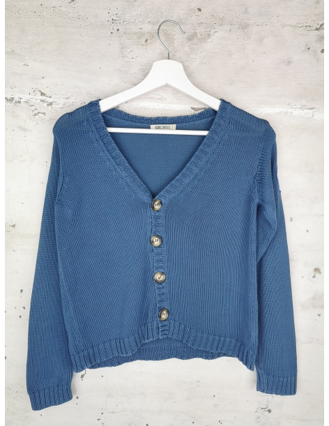 Niebieski sweter z guzikami Bobo Choses - 1