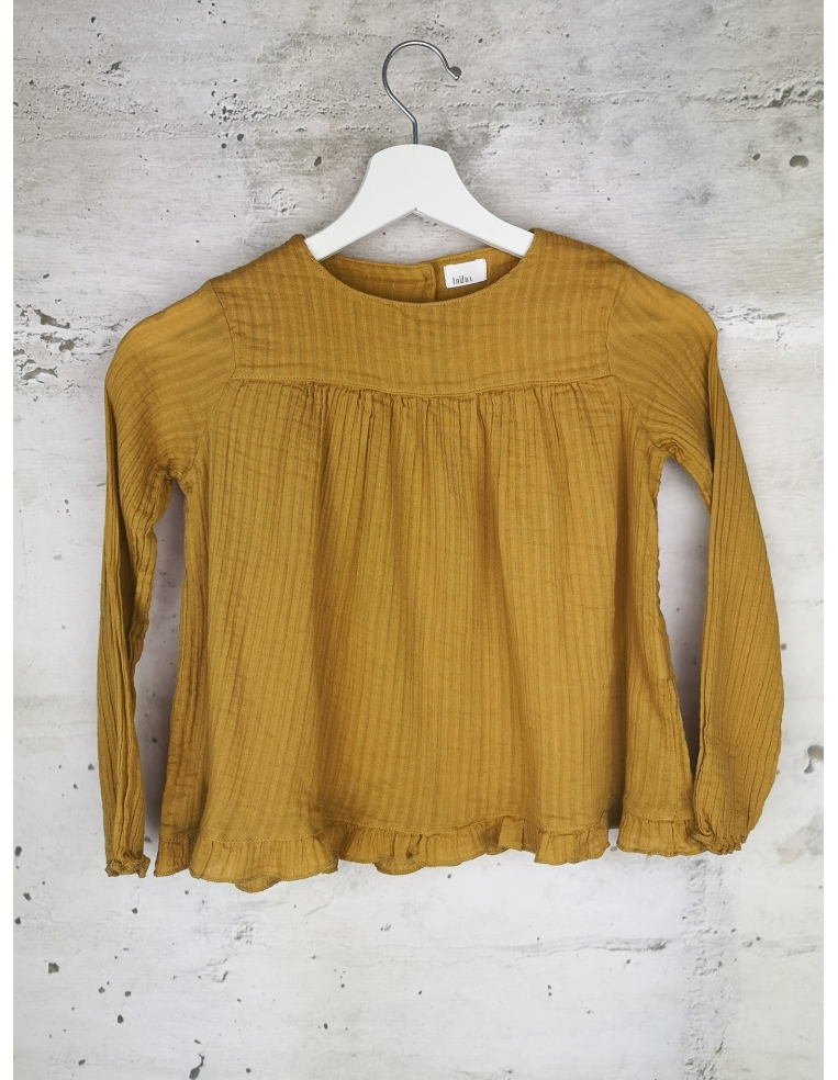 Mustard blouse with long sleeves Buho Barcelona - 1