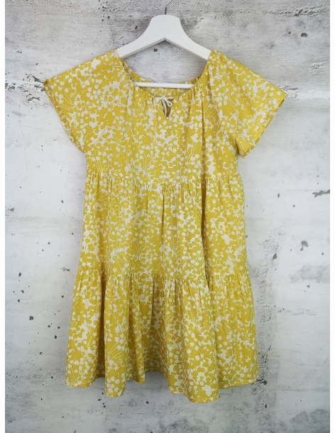 Dress with short sleeves in flowers NORO - 1