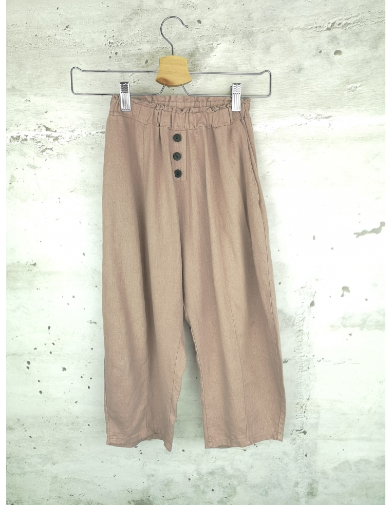Light pink pants with buttons Guno. - 1