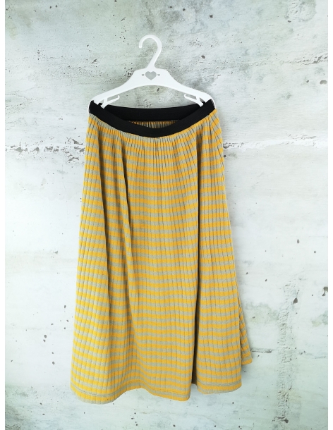 Długa spódnica w paski żółta Bobo Choses - 1