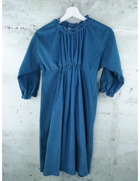 Niebieska sukienka na długi rękaw MAED for mini - 1