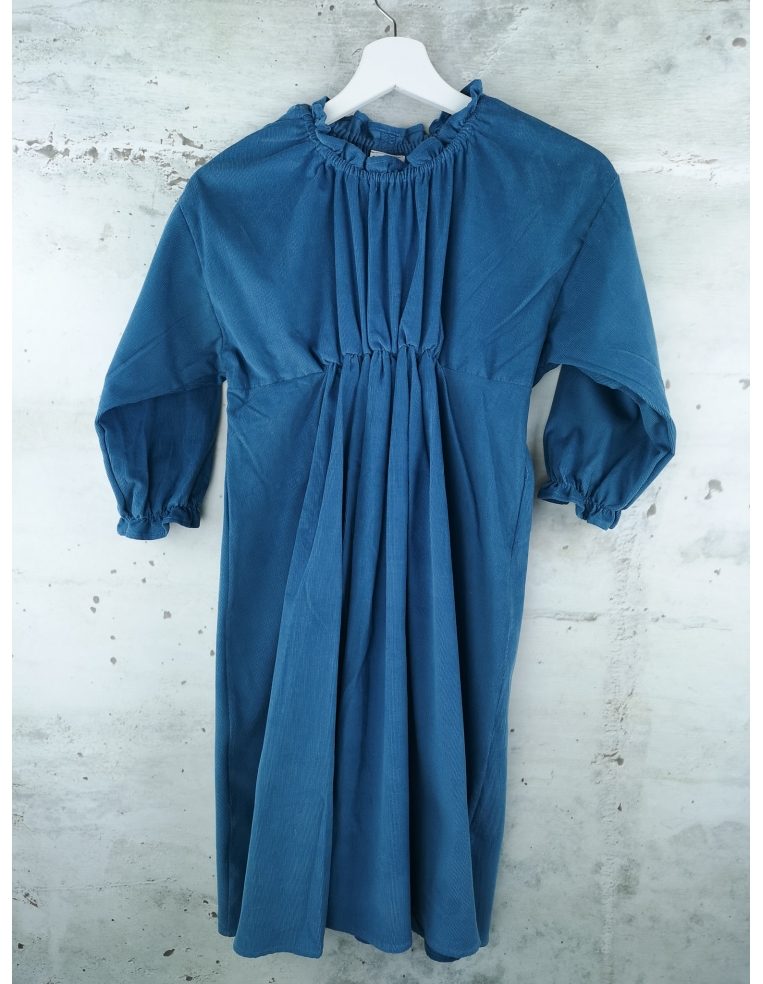 Niebieska sukienka na długi rękaw MAED for mini - 1