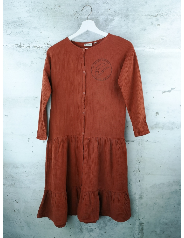 Red button up dress The Campamento - 1