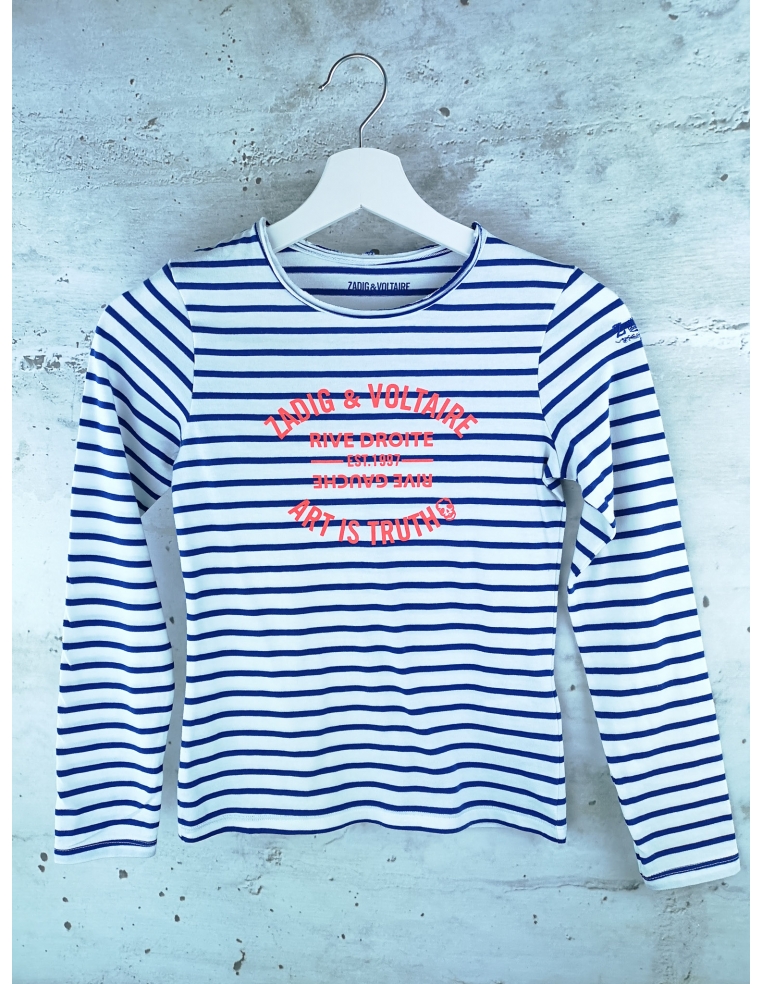 White Striped long sleeve tee Zadig&Voltaire - 1