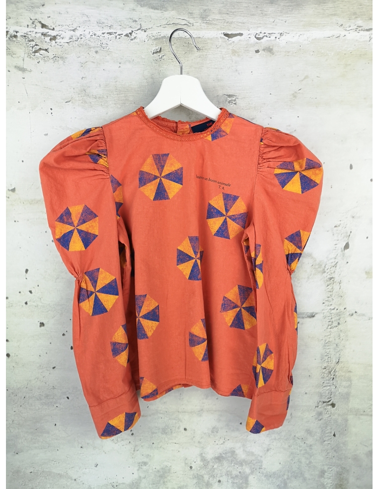 Orange Geometric blouse The Animals Observatory - 1