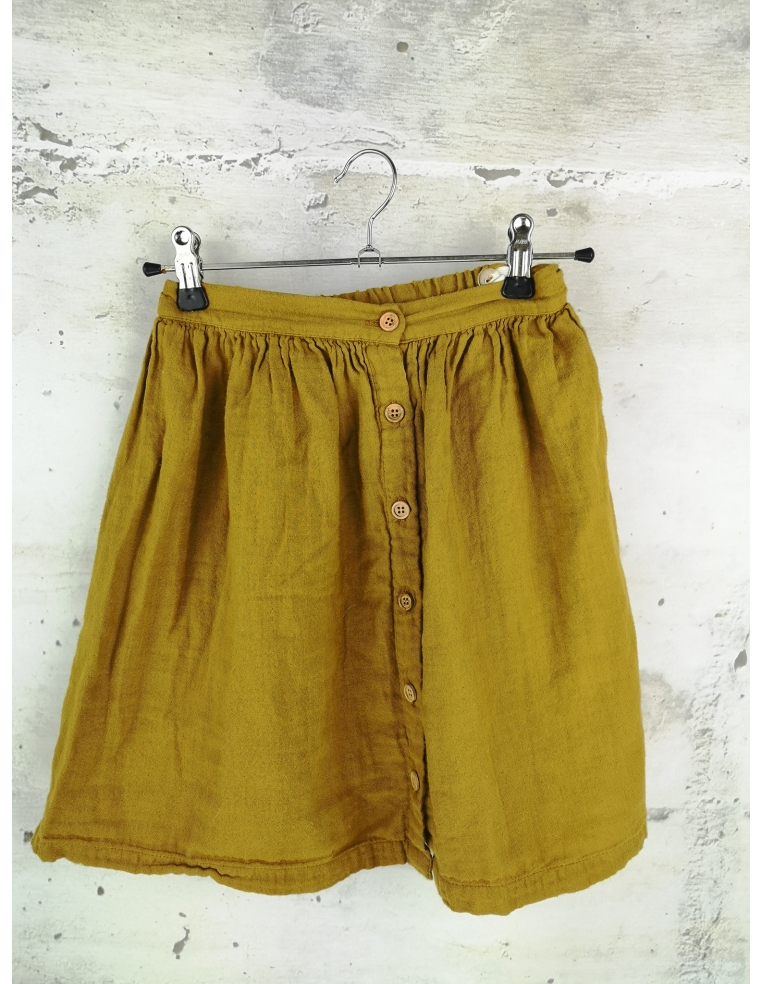 Mustard button up skirt Poudre Organic - 1