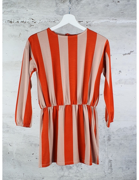Red dress with vertical stripes Repose AMS - 1