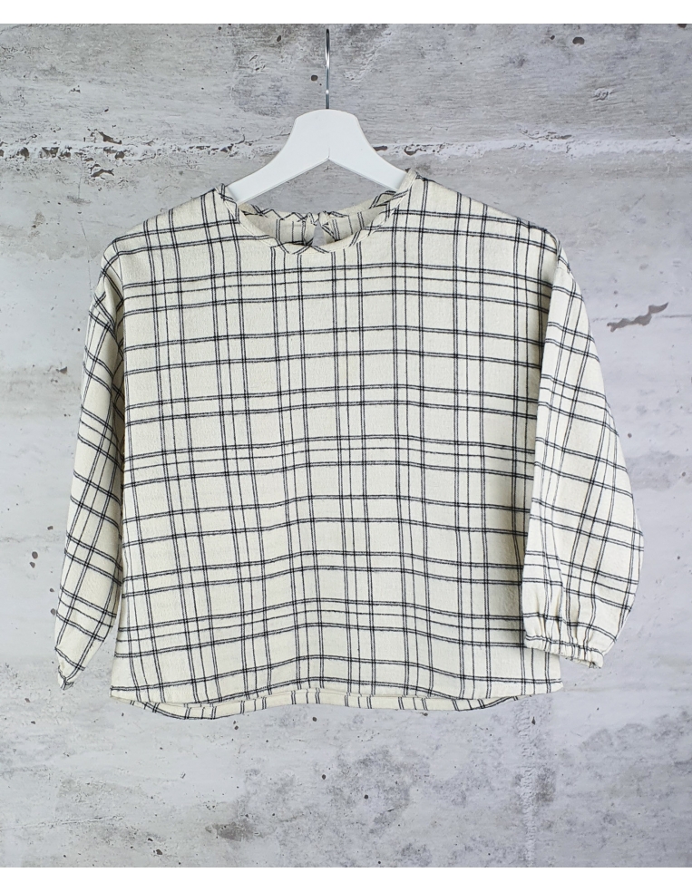Beige checked blouse Monkind - 1