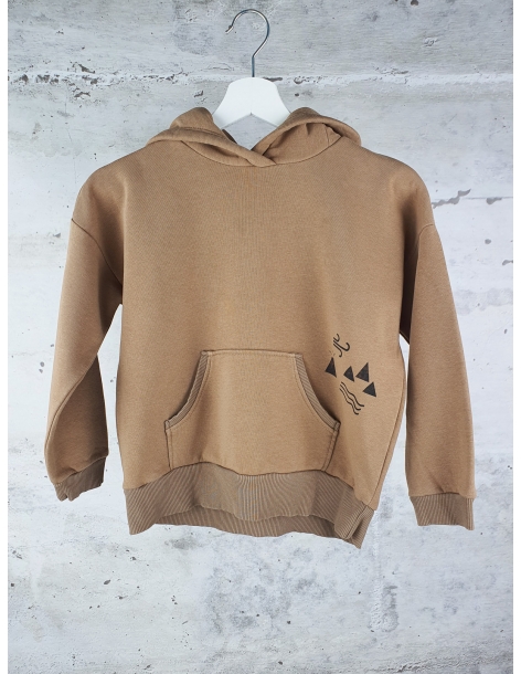 Brown hoodie with pocket Kids On The Moon pre-owned