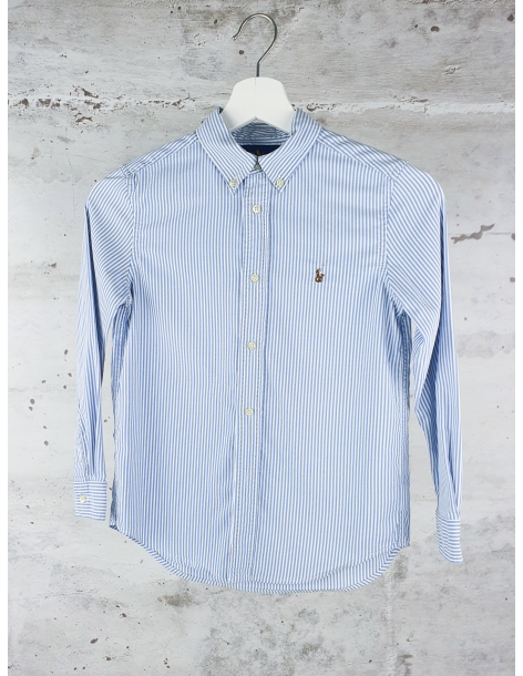 Koszula w paski niebieska Ralph Lauren używane